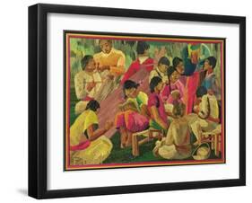 Mexican Village Scene-Mexican School-Framed Giclee Print