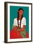 Mexican Woman I-Omar Escalante-Framed Art Print