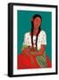 Mexican Woman I-Omar Escalante-Framed Art Print