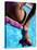 Mexican Woman in Bikini by Swimming Pool-Mitch Diamond-Stretched Canvas