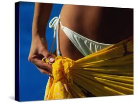 Mexican Woman with Swimwear-Mitch Diamond-Stretched Canvas