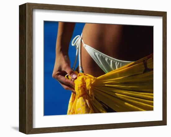 Mexican Woman with Swimwear-Mitch Diamond-Framed Photographic Print