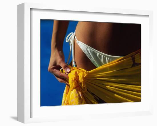 Mexican Woman with Swimwear-Mitch Diamond-Framed Photographic Print