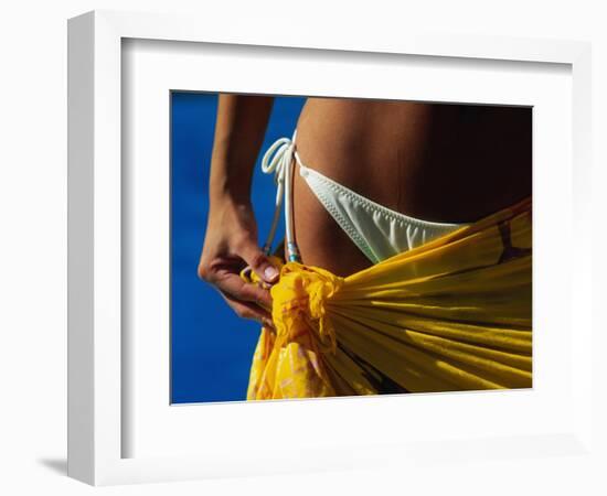 Mexican Woman with Swimwear-Mitch Diamond-Framed Photographic Print