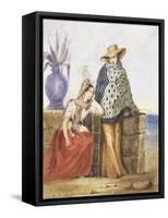 Mexican Women, Watercolour by Mathilde De La Borde, 1835-null-Framed Stretched Canvas