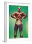 Mexican Wrestler Body Builder-null-Framed Art Print