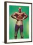 Mexican Wrestler Body Builder-null-Framed Art Print