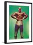 Mexican Wrestler Body Builder-null-Framed Art Print