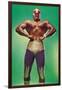 Mexican Wrestler Body Builder-null-Framed Art Print