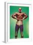 Mexican Wrestler Body Builder-null-Framed Art Print