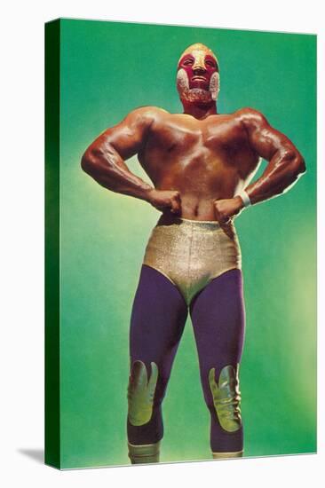 Mexican Wrestler Body Builder-null-Stretched Canvas