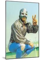 Mexican Wrestler in Lounge Singer Shirt-null-Mounted Art Print