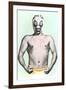 Mexican Wrestler in Mask-null-Framed Art Print