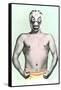 Mexican Wrestler in Mask-null-Framed Stretched Canvas