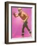 Mexican Wrestler Ready for Take-Down-null-Framed Art Print