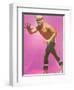 Mexican Wrestler Ready for Take-Down-null-Framed Art Print