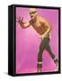 Mexican Wrestler Ready for Take-Down-null-Framed Stretched Canvas
