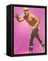 Mexican Wrestler Ready for Take-Down-null-Framed Stretched Canvas