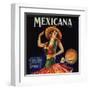 Mexicana Brand - Canoga Park, California - Citrus Crate Label-Lantern Press-Framed Art Print