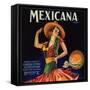 Mexicana Brand - Canoga Park, California - Citrus Crate Label-Lantern Press-Framed Stretched Canvas