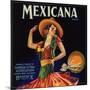 Mexicana Brand - Canoga Park, California - Citrus Crate Label-Lantern Press-Mounted Art Print