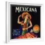 Mexicana Brand - Canoga Park, California - Citrus Crate Label-Lantern Press-Framed Premium Giclee Print