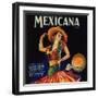 Mexicana Brand - Canoga Park, California - Citrus Crate Label-Lantern Press-Framed Art Print