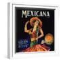 Mexicana Brand - Canoga Park, California - Citrus Crate Label-Lantern Press-Framed Art Print