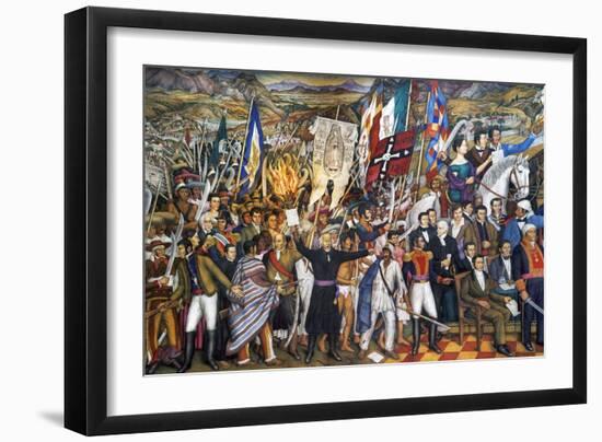 Mexico: 1810 Revolution-Juan O'Gorman-Framed Giclee Print