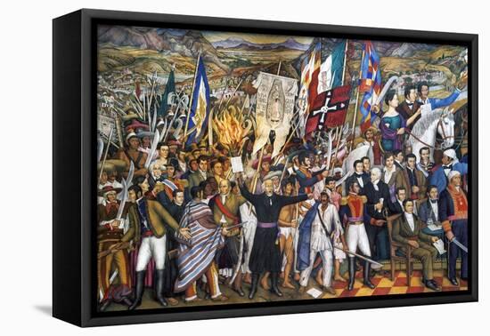 Mexico: 1810 Revolution-Juan O'Gorman-Framed Stretched Canvas