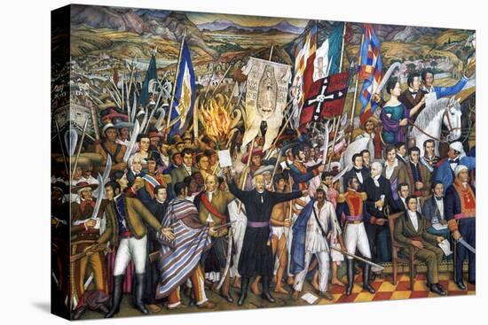 Mexico: 1810 Revolution-Juan O'Gorman-Stretched Canvas