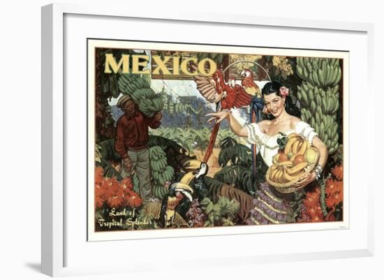 Mexico and Bananas-null-Framed Giclee Print