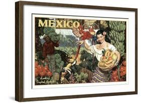 Mexico and Bananas-null-Framed Giclee Print