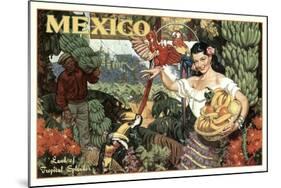 Mexico and Bananas-null-Mounted Giclee Print