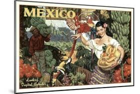 Mexico and Bananas-null-Mounted Giclee Print