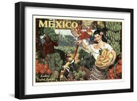 Mexico and Bananas-null-Framed Premium Giclee Print