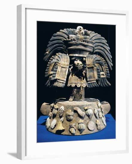 Mexico, Anthropomorphic Brazier with Fruit and Vegetable Base Decorations-null-Framed Giclee Print