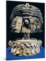 Mexico, Anthropomorphic Brazier with Fruit and Vegetable Base Decorations-null-Mounted Giclee Print