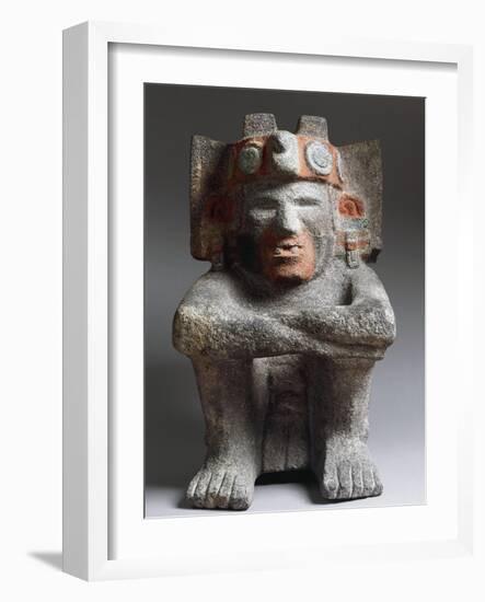 Mexico, Aztec Civilization, Statue of God of Fire-null-Framed Giclee Print