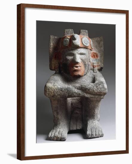 Mexico, Aztec Civilization, Statue of God of Fire-null-Framed Giclee Print