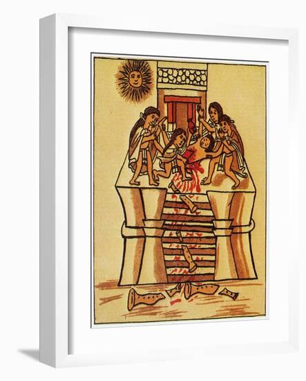 Mexico: Aztec Sacrifice-null-Framed Giclee Print