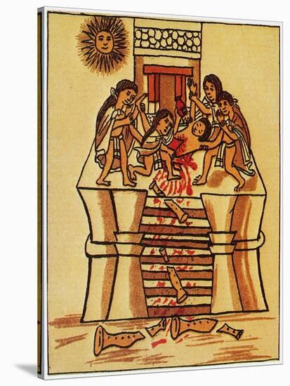 Mexico: Aztec Sacrifice-null-Stretched Canvas
