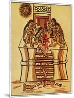 Mexico: Aztec Sacrifice-null-Mounted Giclee Print