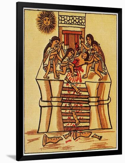 Mexico: Aztec Sacrifice-null-Framed Giclee Print