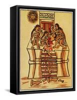 Mexico: Aztec Sacrifice-null-Framed Stretched Canvas