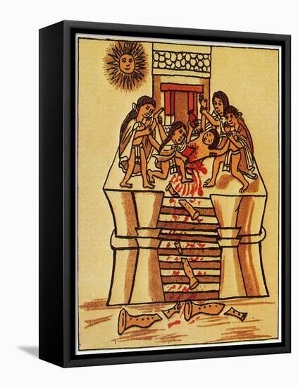 Mexico: Aztec Sacrifice-null-Framed Stretched Canvas