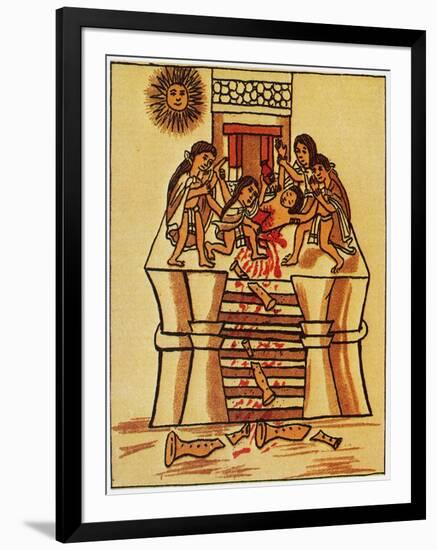 Mexico: Aztec Sacrifice-null-Framed Giclee Print