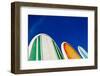 Mexico, Baja California, Baja de Sur, Cerritos Beach, surfboard rental shop.-Merrill Images-Framed Photographic Print