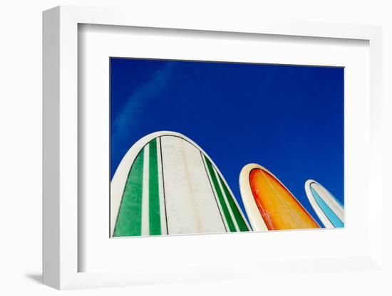 Mexico, Baja California, Baja de Sur, Cerritos Beach, surfboard rental shop.-Merrill Images-Framed Photographic Print