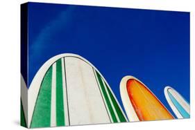 Mexico, Baja California, Baja de Sur, Cerritos Beach, surfboard rental shop.-Merrill Images-Stretched Canvas